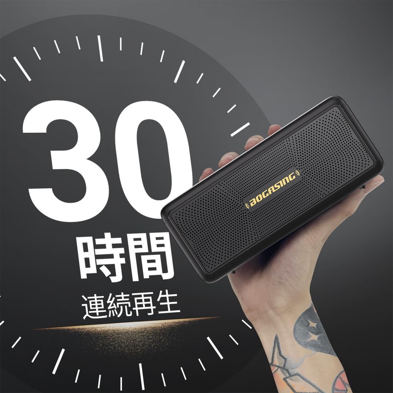 BOGASING M5 Bluetooth Speaker, Portable Wireless Speaker, 360-Degree Sound, 40W
