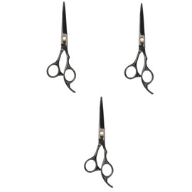 Outanaya 3pcs Professional Hairdressing Scissor Durable Black Cutting Tool for Salon and Home Use Non Slip Design for Grooming