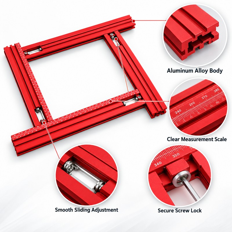 40cm Adjustable Guide Rail for Woodworking – Auxiliary Backing Bracket