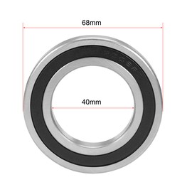 sourcing map 1 x 16008-2RS deep groove ball bearing 40 x 68 x 9 mm double sealed chrome steel bearing