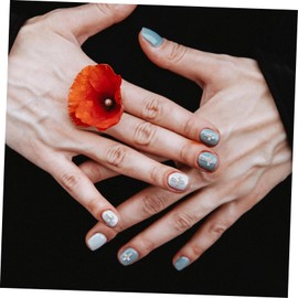 Ipetboom 60pcs Cross Nail Charms Rhinestone Nail Art Decorations for Women for Manicure for Home and Salon Use