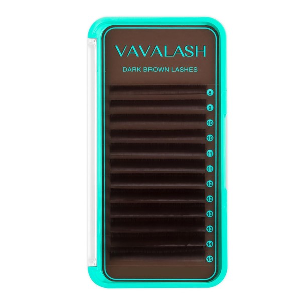 VAVALASH Colored Lash Extensions Dark Brown Eyelash Extensions 0.03 0.05