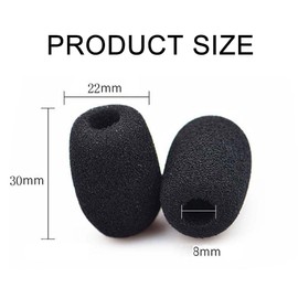 15 PCS Headset Microphone Covers Foam, Microphone Foam Cover, Microphone Protector, Handheld Mic Foam Windshield for Gaming Headsets, Streaming, Zoom Calls