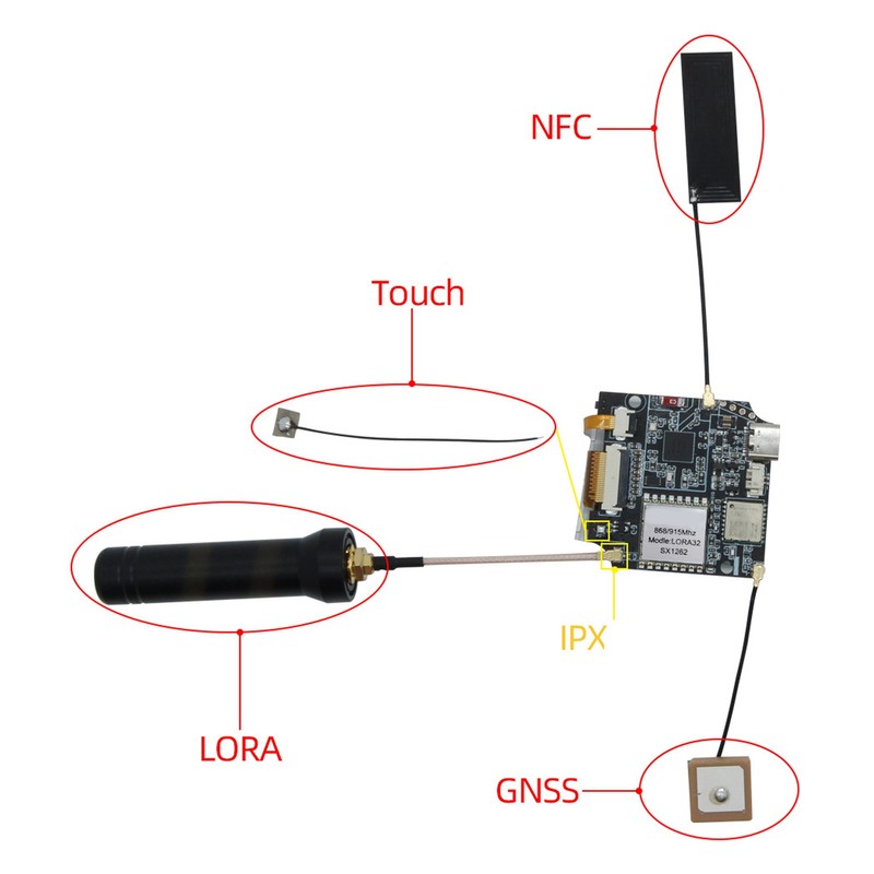 915MHz T‑Echo Module Built in LNA LORA 1.54 E Paper