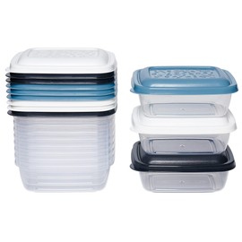 Kigima Mini-Tiefkühldose Frischhaltedose 310ml rechteckig 12er Set bunt