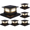 Dynaming 6 Pack Solar Post Cap Lights Outdoor, Fence Post