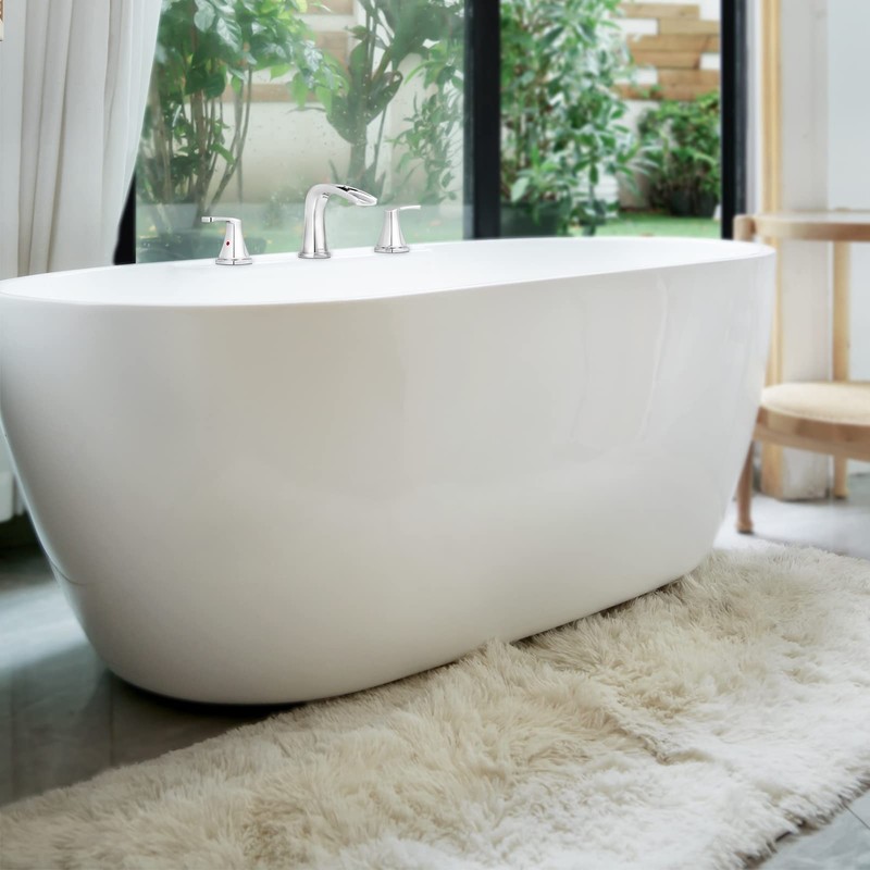 PARLOS 2-Handle Widespread Waterfall Roman Bathtub Faucet Tub Filler with