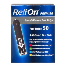 Relion Premier Tiras Glucosa 50 Test Strip Glucometro