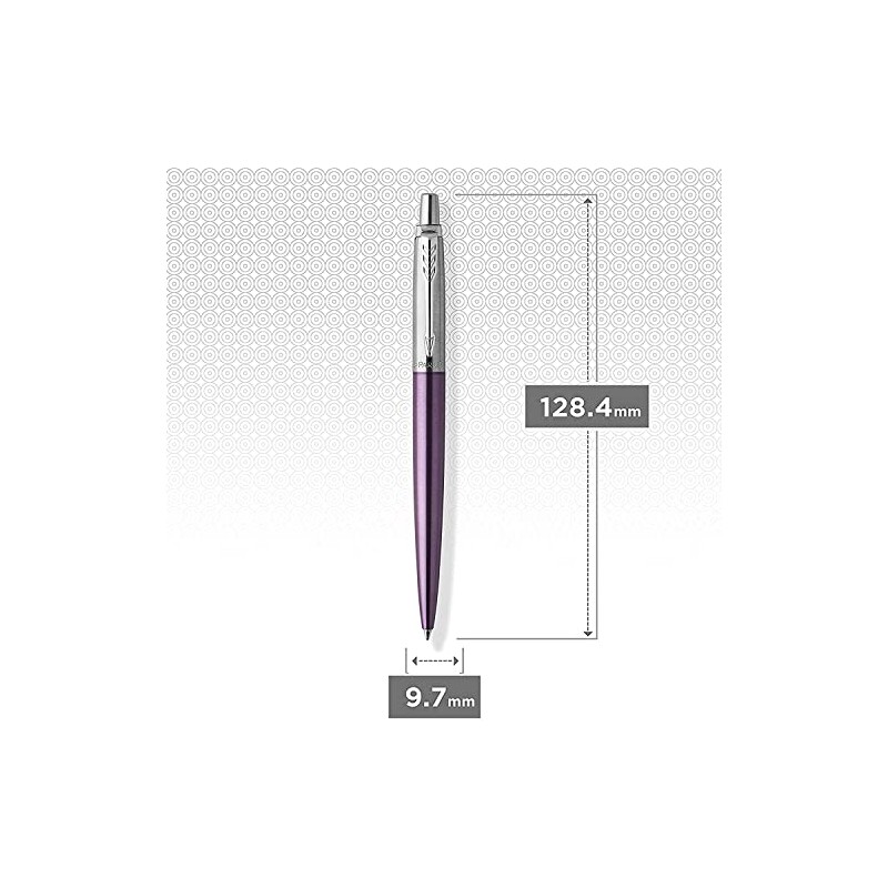 Parker Jotter Core Boligrafo Violeta Terminado En Cromo Tinta Azul
