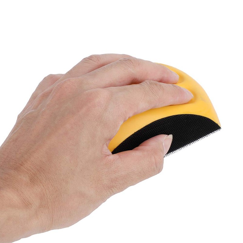 PU 6in 150mm Foam Sanding Block, Yellow Hand Sanding Block