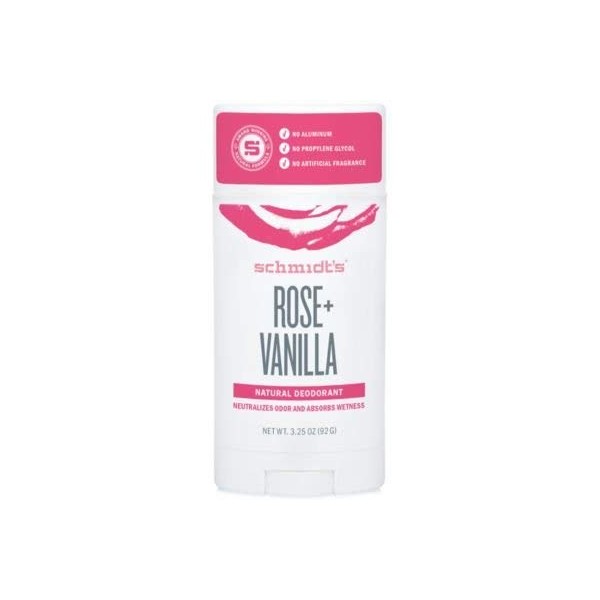 SCHMIDTS DEODORANT Rose Vanilla Deodorant Stick, 3.25 OZ