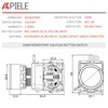 APIELE 22MM Momentary Push Button Switch 1NO 1NC Metal Head