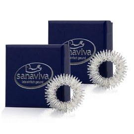 sanaviva® [Pack of 6] Acupressure Ring to Promote Blood Flow with Instructions - Practical Finger Massage Ring - Ying Yang Energy Ring - Acupressure - Ring