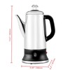 Happybuy 12-Cup Electric Coffee Percolator with Stainless Steel Construction, Heat-Resistant