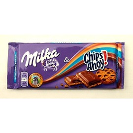Milka Milk Chocolate with Chips Ahoy 100g (Pack of 10)