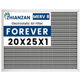 20x25x1 HVAC Furnace Air Filter, Lasts a Lifetime, Washable, the Last HVAC Filter You Will Ever Buy, Healthier Home or Office, Merv 8