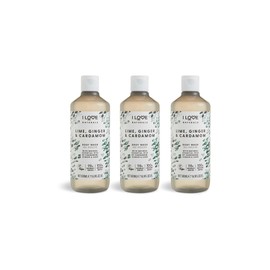 I Love Naturals Lime, Ginger & Cardamon Body Wash, Natural Oils Of Cardamon, Ginger & Sage, Formulated Using Essential Oils For Silky Smooth Skin, 100% Recycled Bottle & Vegan-Friendly - 3 x 500ml
