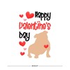 Happy Valentine's Day Pet Dog Wall Decal for Decor Valentine