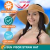 SUN CUBE Sun Visor Hats Women, Straw Beach Hats for