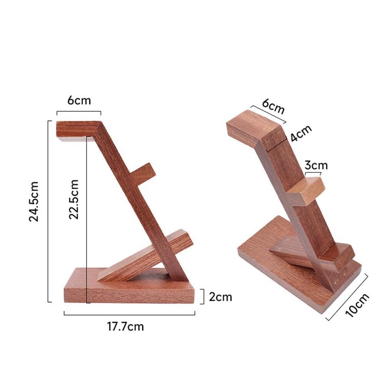 AIXXCUVQ Solid Wood Third Floor Headphone Hanger Smartphone Organizer Game