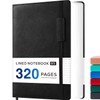 NIRMIRO Lined Journal Notebook, B5 Hardback Leather Notebook Notepad for