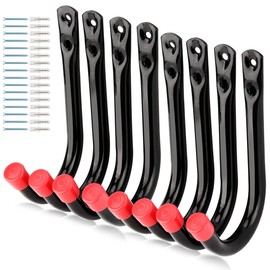 8 Pack Garage Heavy Duty Wall Mounted J Hooks Garden Tools Gym Bag Stroller Toy Power Tool
