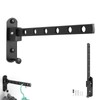 HJIAMA Foldable Clothes Rail, 90° Clothes Rail, Wall Mounted Clothes