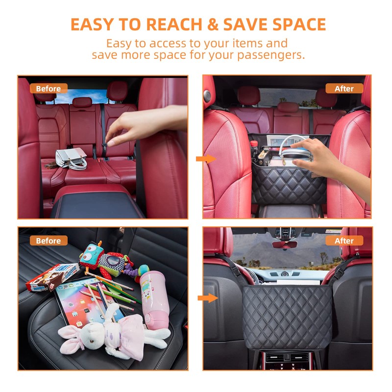 WLLWOO WLLWOO Car Net Pocket Handbag Holder Between Seats Back