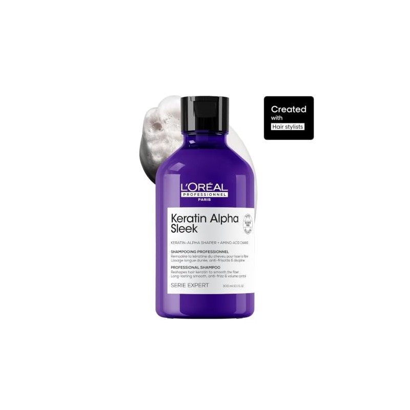 L'Oréal Professionnel Keratin Alpha Sleek Shampoo Profesional | Sin sulfatos