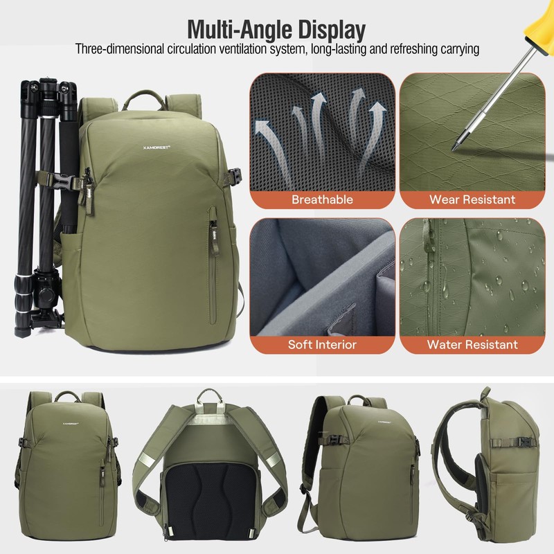 XAMOREST Camera Backpack Bag Professional for DSLR/SLR Mirrorless Camera Waterproof