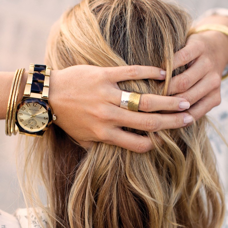 Silpada 'Rain or Shine' Sterling Silver and Brass Ring, Size