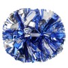 Lovecheer 2PCS Pom Poms Cheerleading Blue and Silver Metallic Cheer