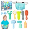 Kids Salon Hair Play Set - 11pcs Pretend Play Styling
