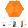 GAOYAING Compact Mini Travel Umbrella Folding Orange