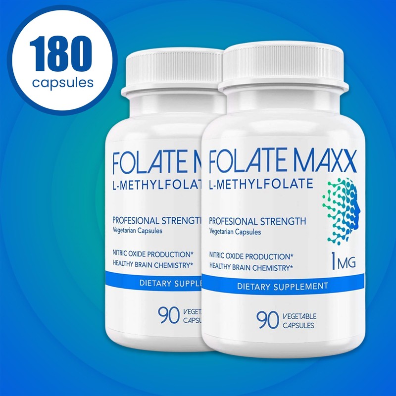 FolateMaxx L-Methylfolate Supplement (1mg) - Professional Strength with Optimized Bioactive