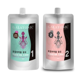 Galatonic Squid Ink Color Gray Hair Dye Agent 1 500ml + Agent 2 500ml, 3N dark brown, 1 pc / 갈라토닉 스퀴드 잉크칼라 새치염색 1제 500ml + 2제 500ml, 3N짙은갈색, 1개