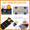 4 Set Black Anti Theft License Plate Screws Kits, Rustproof