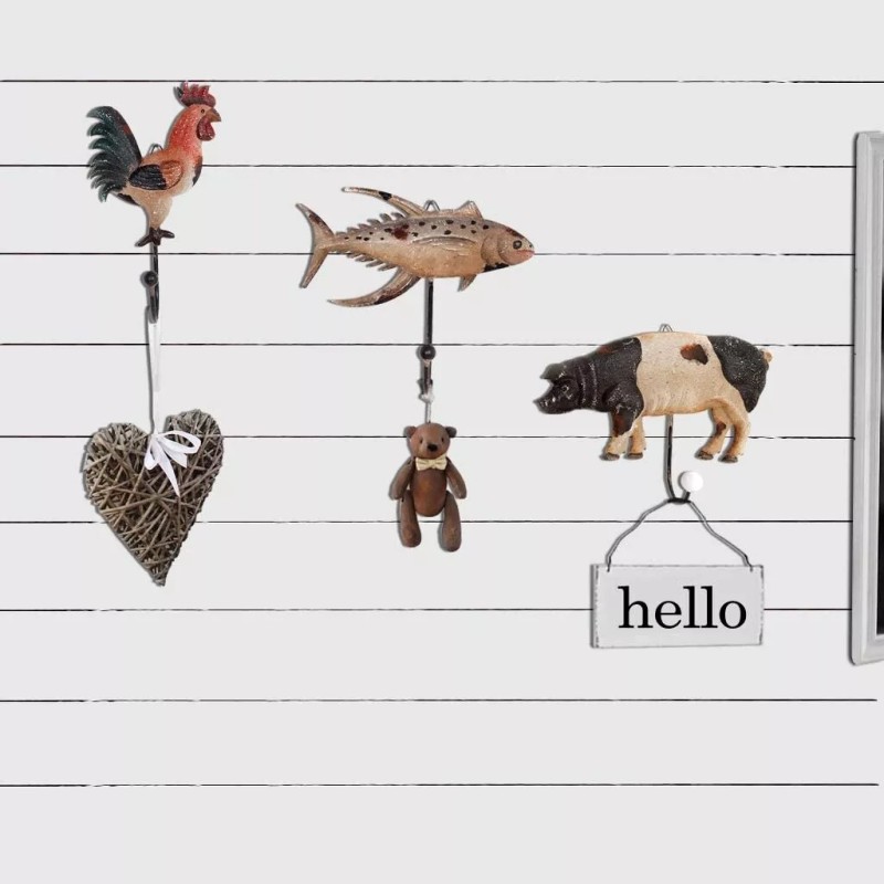 Metal Farmhouse Pig Wall Hook Coat Hook Hanger Decor Pig