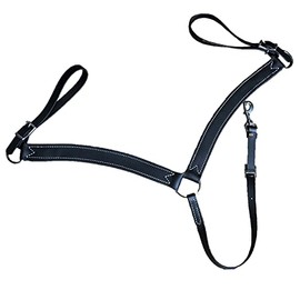 New Black Color Western Biothane Contoured Breast Collar