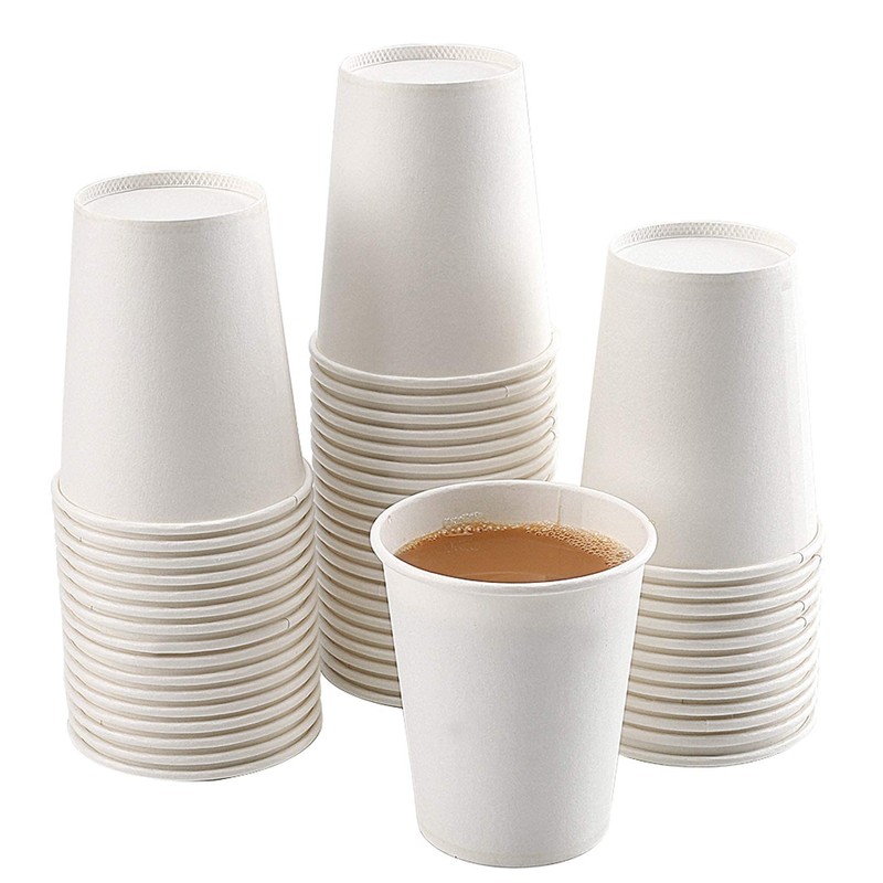 HOT BARGAINS, 100 X 7oz Single Wall Paper Cups for