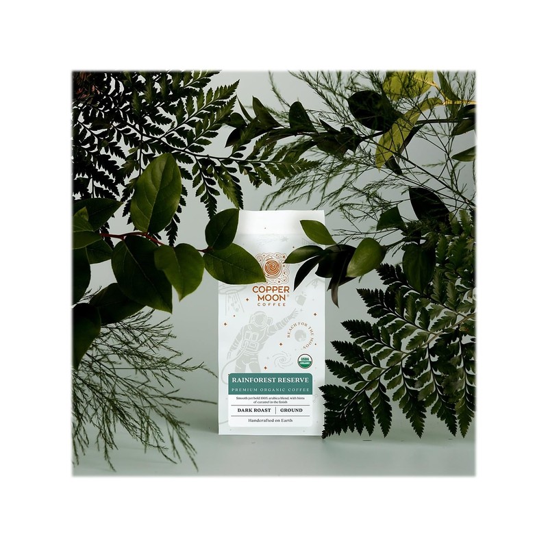 Copper Moon Dark Roast Whole Bean Coffee, Rainforest Reserve Organic