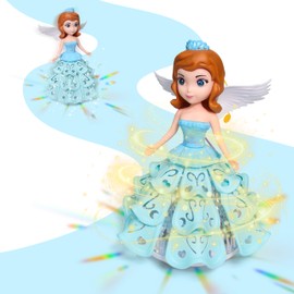 BUDARUNS Enchanting Rotating Princess Dancing Robot Toy with Colorful Lights,Music & Interactive Features,Perfect Christmas Birthdays Gifts for Little Girls Boys Ages 3-12+ Year Olds