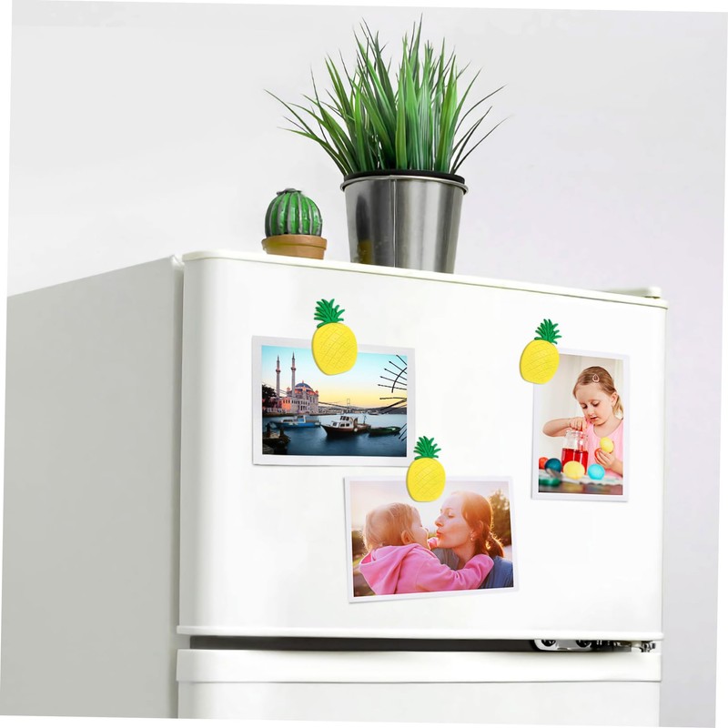 Garneck Office Decor 10pcs Refrigerator Magnets Pineapple Refrigerator Magnets Fruit