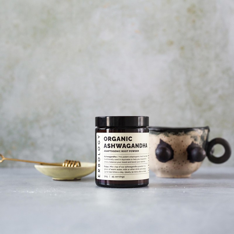 Organic Raw Ashwagandha Powder 220 g Adaptogen Sustainably Sourced from