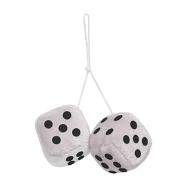 Carpoint 0510078 Fuzzy Dice - White