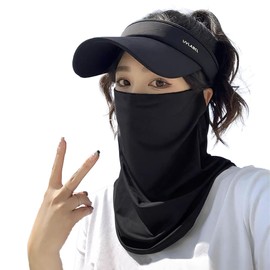 VEVE & MIKI Cooling Mask, Absorbent, Quick Drying, 3D Structure, UV Protection, Sunburn Prevention, Anti-Bacterial, Sweat Absorbent, Quick Drying, 3D Mask, Washable, Sports Mask, Cool, Summer