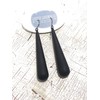 Black Matte Long Teardrop Lucite Statement Earrings