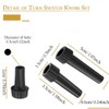 Maartla 6PCS 3 Assorted Size E26 Lamp Turn Knob On/Off