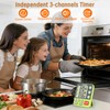 FCXJTU Digital Dual Triple Kitchen Timer, 3-Channel Magnetic Countdown Timer