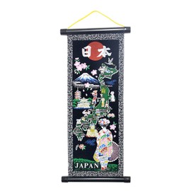 Pennant Wall Scroll (Mini Size) Color Wall Scroll Japanese Pattern Tapestry/Small Size Map Maiko Hanging Scroll SMALL Size, Japanese Map Maiko